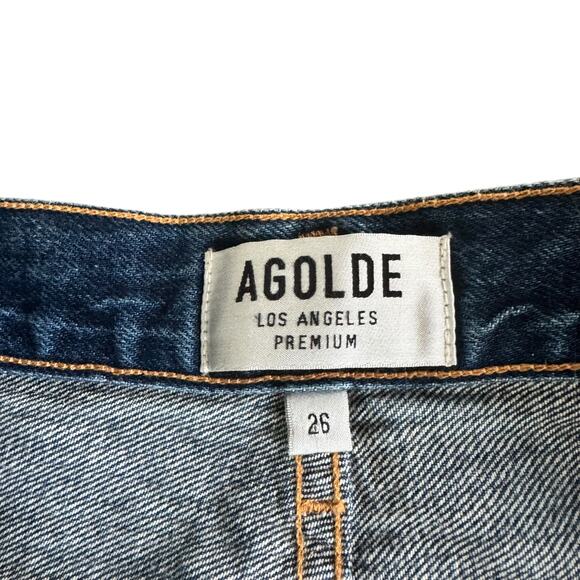 AGOLDE Jamie High Rise Classic Jeans Raw Hem - Picture 6 of 10